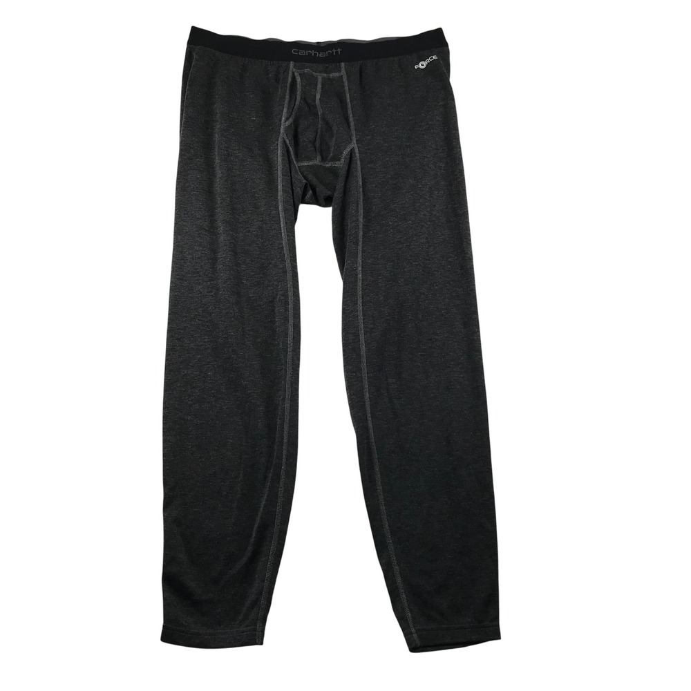 Carhartt Force Mens 2XL Charcoal Wool Blend Thermal Base Layer Pants Leggings